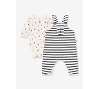 Baby-Set: Overall & Body PETIT BATEAU blau Gr. 74