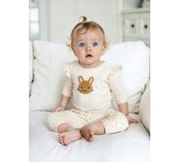 Baby-Set: Sweatshirt & Hose rosa Gr. 68 von Vertbaudet