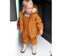 Baby-Set: Thermo-Regenjacke mit Webpelz & Matschhose, Recycling-Polyester karamell Gr. 71 von Vertbaudet