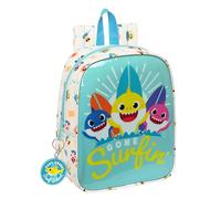 Baby Shark SURFING Kindertasche, anpassbar an den Wagen, mit Tasche, leicht zu reinigen, ideal für Kinder unterschiedlichen Alters, bequem und vielseitig, 22 x 10 x 27 cm, Blau und Weiß, blau/weiß,