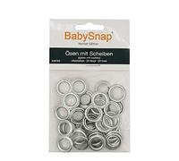 Baby Snap Heavy Duty Ösen mit Scheiben 11mm (Silber)