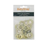Baby Snap Heavy Duty Ösen mit Scheiben 14mm und 12mm (Gold, 12mm)
