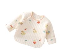Baby-Soft-Baumwoll-Langarmshirt 59cm Buntes Pilz-Muster mit Seitensknopf