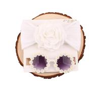 Baby-Stirnband und Sonnenbrille, atmungsaktives Nylon-Haarband, elastische Blume, Kopfbedeckung mit Brille für den täglichen Gebrauch