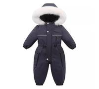 Baby Strampler Schneeanzug Winter wollwalk Overall 86 92 104 110 Mit Kapuze Reißverschlüsse Skianzug Winteranzug Für Mädchen Jungen Kinder Softshellanzug,Grey,3-4 Jahre
