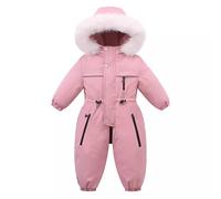 Baby Strampler Schneeanzug Winter Wollwalk Overall 86 92 104 110 Mit Kapuze Reißverschlüsse Skianzug Winteranzug Für Mädchen Jungen Kinder Softshellanzug,Red,4-5 Jahre