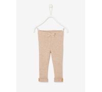 Baby Strick-Leggings beige Gr. 68 von vertbaudet