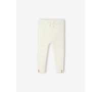 Baby Strick-Leggings mit Schleife & Zierknöpfe vanille Gr. 74 von Vertbaudet
