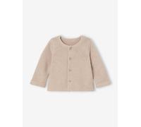 Baby Strickjacke aus Baumwolle BASIC beige Gr. 44 von Vertbaudet