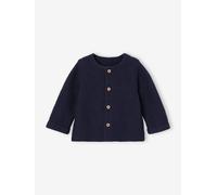 Baby Strickjacke aus Baumwolle BASIC blau Gr. 44 von Vertbaudet