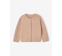 Baby Strickjacke Herz BASIC, personalisierbar beige Gr. 80 von Vertbaudet