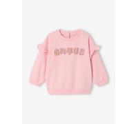 Baby Sweatshirt AMOUR-Applikation, Recycling-Polyester rosa Gr. 68 von vertbaudet