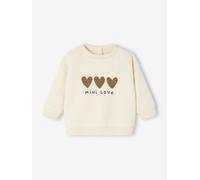 Baby Sweatshirt mit Motiv vorn BASIC vanille Gr. 80 von Vertbaudet