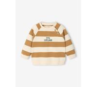 Baby Sweatshirt, Streifen karamell Gr. 74 von vertbaudet