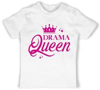 Baby T-Shirt Mädchen Jungen - Sprüche - Drama Queen - 12/18 Monate - Weiß - Babykleidung mit sprüchen Spruch Freundin Tshirt t-Shirts für Jungs spruche lustige babygeschenke dramaqueen Shirt