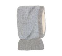 HANS NATUR Baby und Kinder Schalmütze grau-bleu melange Gr.46/48