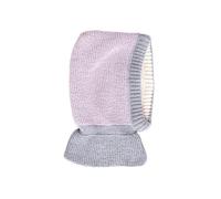 HANS NATUR Baby und Kinder Schalmütze grau-rose melange Gr.46/48