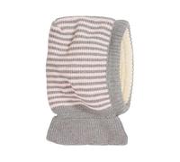 HANS NATUR Baby und Kinder Schalmütze grau-rose Gr.50/52