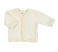 Baby und Kleinkind Strickjacke aus 100 % Merinowolle Gr. 60 cm, cremefarben