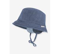 Baby UV-Sonnenhut mit Krempe maximo, Bio-Baumwolle jeansblau Gr. 45 cm