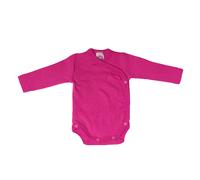 Baby-Wickelbody aus Merinowolle und Seide Cosilana mit langem Arm rosa_26 Größe: 62/68