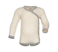 Baby Wickelbody langarm Wolle & Seide, Engel Natur, Gr. 50/56-74/80 (62-68, Natur (bedruckt))