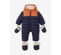 Baby Winter-Overall, Colorblock nachtblau Gr. 80 von Vertbaudet