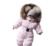 Baby Winter Overall mit Kapuze Kinder Unisex Schneeanzug Kinder Winterjacke Mantel mit Kapuze Jacke Warme Parka Für Baby Mäntel Puffer Fall Gefüttert Solid Mit Reißverschluss