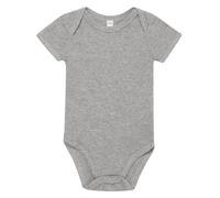 Babybugz Baby-Body mit kurzen Ärmeln - Grau meliert | 12-18 Monate