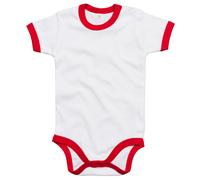 Babybugz Kinder Baby Body Baby-Body BZ19 white/red 6-12 Monate