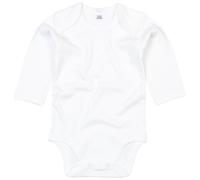 Babybugz Baby-Body mit langen Ärmeln - Weiß | 0-3 Monate