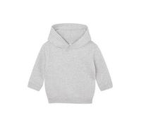 Babybugz Baby Hoodie Hoody Kapuzenpullover T-Shirt 6 - 24 Monate 280 g/m² Bio Baumwolle Vegan Heather Grey Melange 12-18 Monate