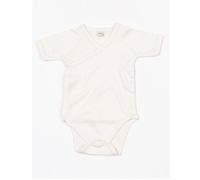 Babybugz Baby Kimono Wickelbody Strampler Kurzarm Natur 3-6 Monate