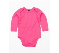 Babybugz Baby Kimono Wickelbody Strampler Langarm Fuchsia 6-12 Monate