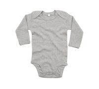 Babybugz Baby Kimono Wickelbody Strampler Langarm Heather Grey 3-6 Monate