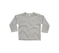Babybugz - Baby Long Sleeve T Heather Grey Melange, 6-12 months