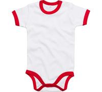 Babybugz Kinder Baby Body Baby-Body BZ19 white/red 3-6 Monate
