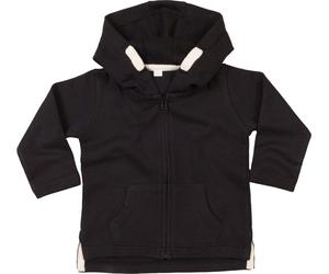 Babybugz Kinder Baby Kapuzen Sweatjacke Baby-Sweatjacke BZ32 black 2-3 years