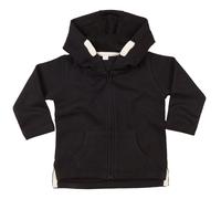 Babybugz Kinder Kapuzenpullover mit Reißverschluss - Schwarz | 12-18 Monate