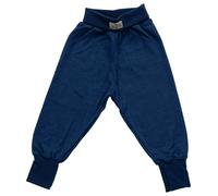 Babyhose Wolle Seide breite Bündchen marine 98