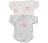 BabyPrem Frühchen Baby Kleidung 2 Bodies Body Mädchen 38-44cm ROSA SCHMETTERLING PREM 2