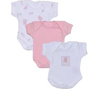 BabyPrem Frühchen Baby Mädchen Kleidung Packung Mit 3 Bodys Strampelanzüge ROSA TEDDY P2