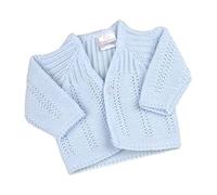 BabyPrem Frühchen Babykleidung StrickJäckchen Pullover Weich Gestrickt 38-44cm BLAU