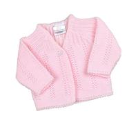 BabyPrem Frühchen Babykleidung StrickJäckchen Pullover Weich Gestrickt 44-50cm ROSA