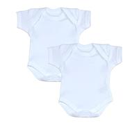 BabyPrem Frühchen Kleine Frühgeborene Baby Kleidung 2 Bodies Body Jungen Mädchen 44-50cm 2 Weiß