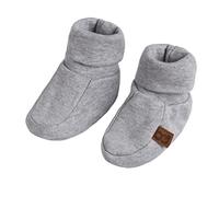 Baby's Only - Melange Booties - Gestrickte Babyschuhe - 3-6 Monate - Schuhe für Mädchen und Jungen - GOTS-Zertifiziert - 100% Biologische Baumwolle - Grau