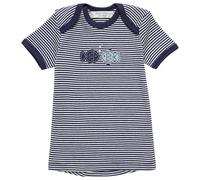 Babyshirt kurzarm Fische Aufnäher navy 50/56