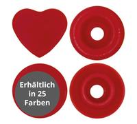 BabySnap Herz Druckknöpfe (12.4mm) glänzend