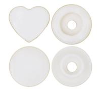 BabySnap Herz Druckknöpfe (12.4mm) glänzend B03 weiß Farbe:B03