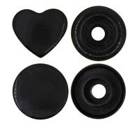 BabySnap Herz Druckknöpfe (12.4mm) glänzend B05 schwarz Farbe:B05